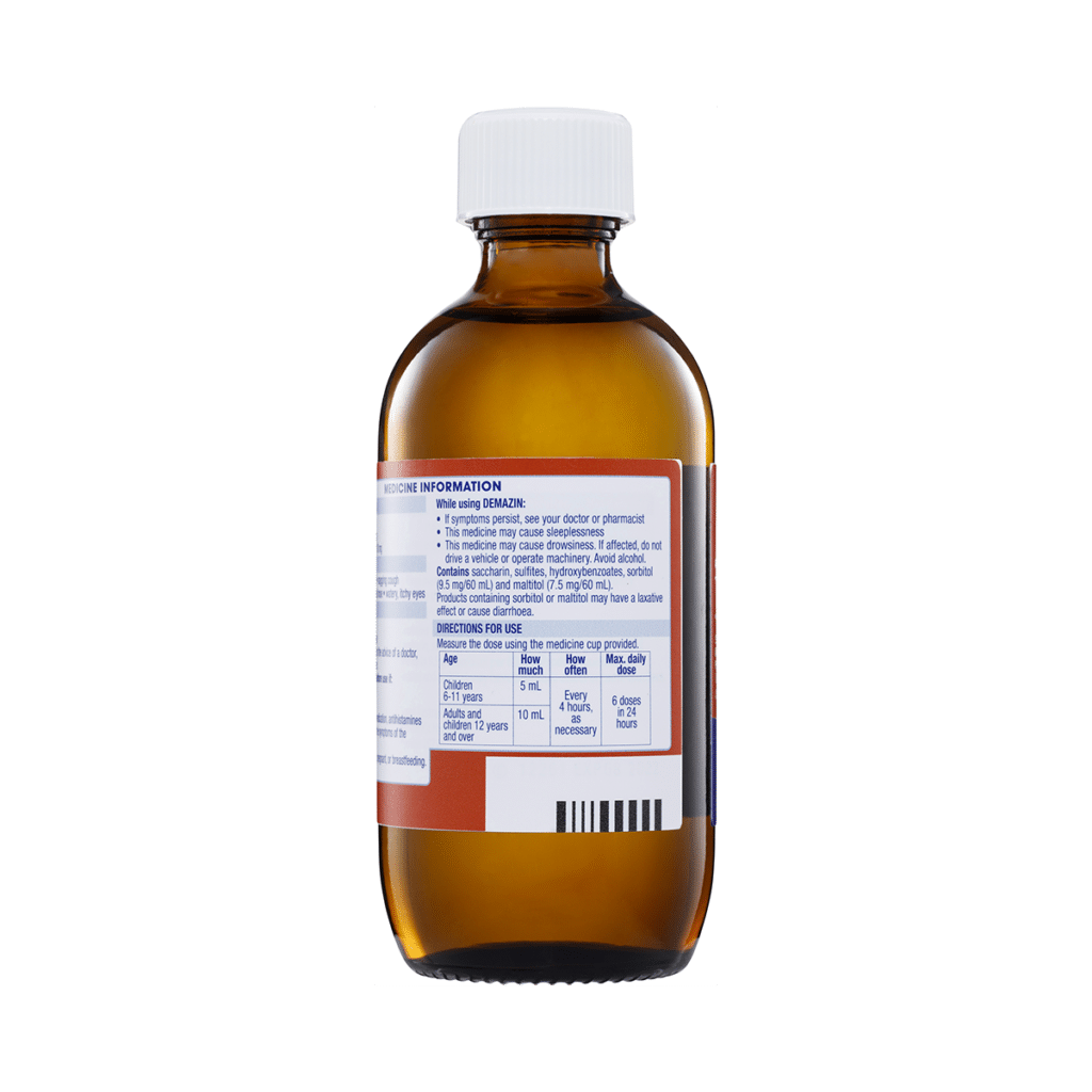 Demazin Kids 6+ Cough + Cold Relief Syrup Grape Flavour